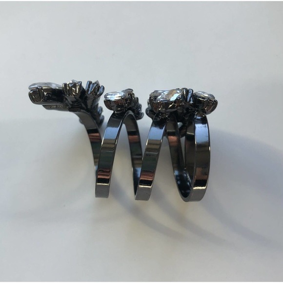 NIB NEW Erickson Beamon Ring Wrap Rhinestone Ring Size 7 - Picture 9 of 10